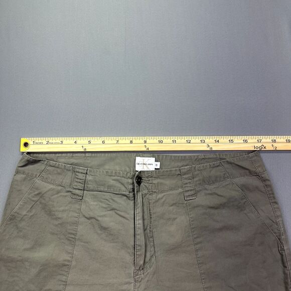 Calvin Klein Pants Women's Size 10 Zip Cargo Pockets Gray Cuffed - Picture 7 of 16